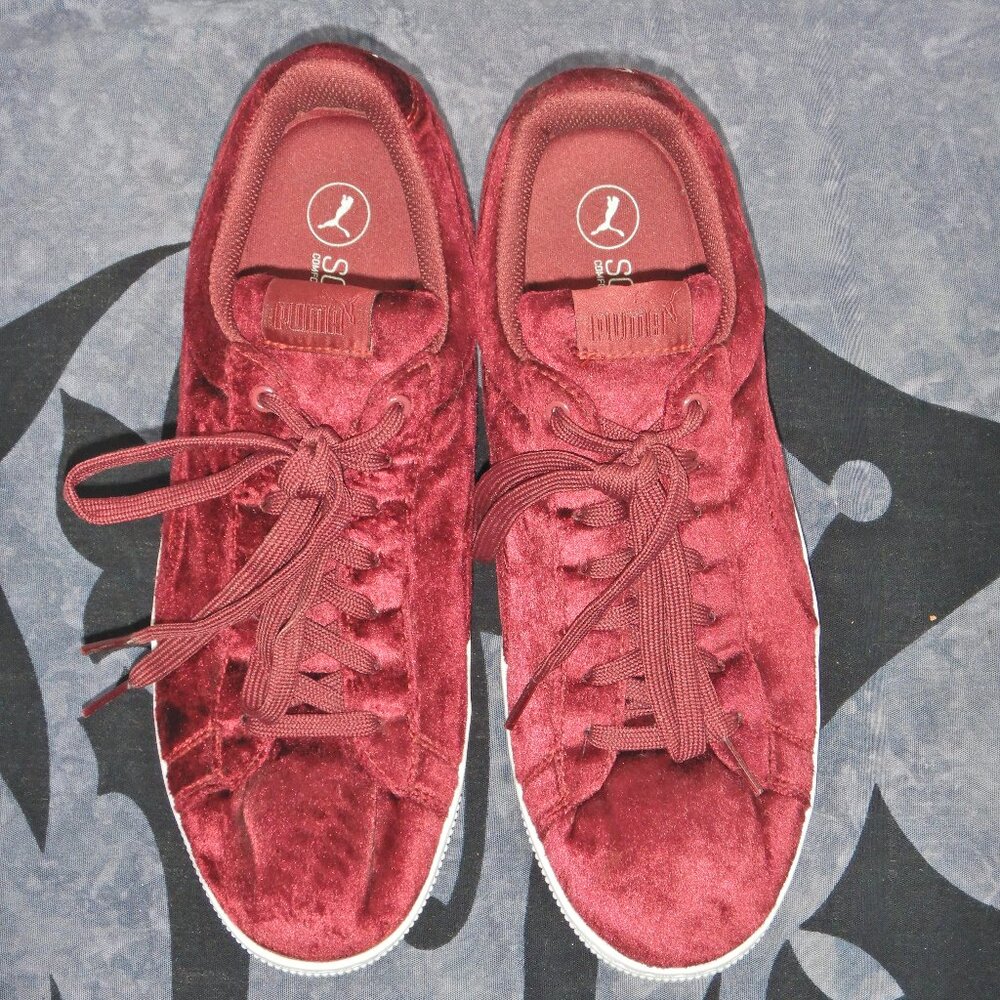 Red Velvet Puma Platform Sneakers - Picture 4 of 13